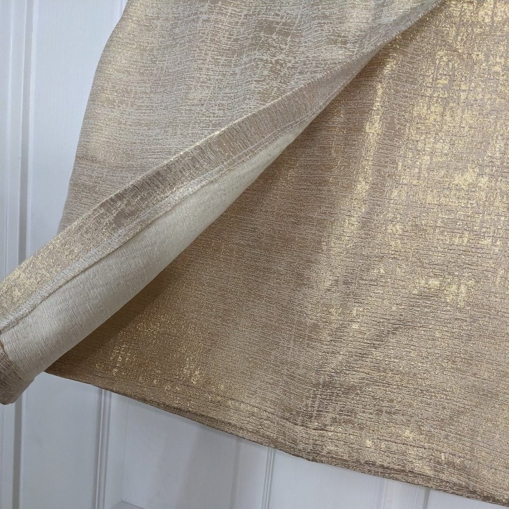 Cache Cache Metallic Gold Faux Wrap Side Pockets … - image 5